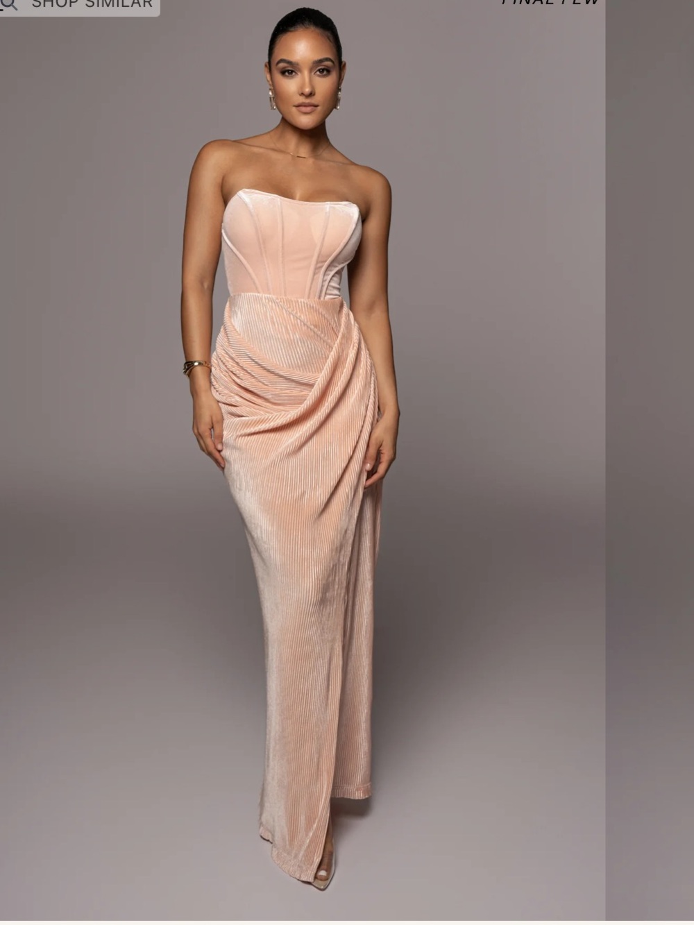 JLUXLABEL Blush Draped Maxi Skirt